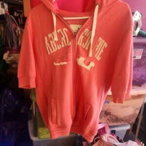 Abercrombie Hoodie - Short Sleeve (Vintage 2000) Pink  Full-zip L